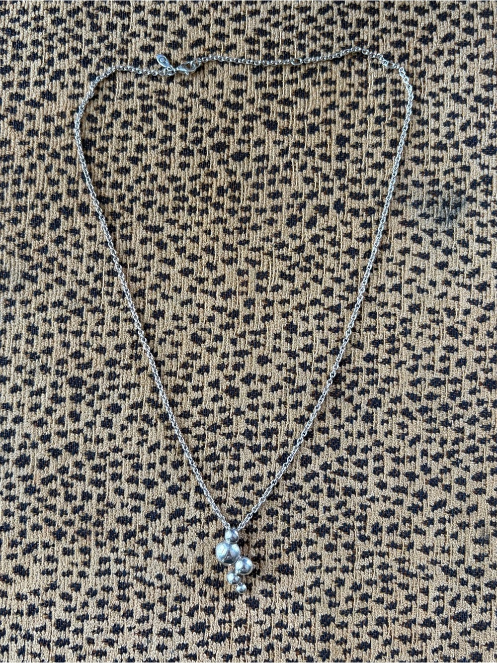 Pandora Rare Liquid Silver Bubble Pendant Necklace - Picture 5 of 7